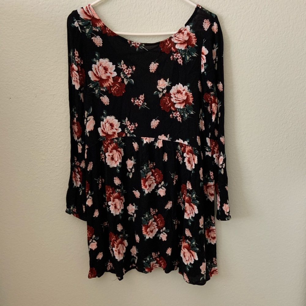 Black floral dress